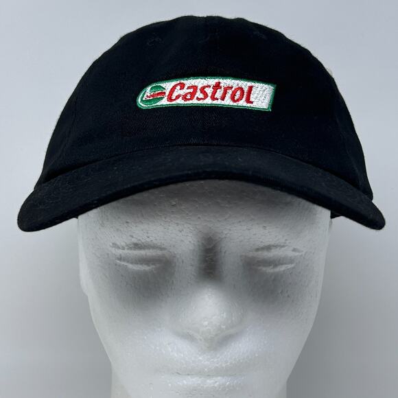 Castrol Oil Dad Hat Baseball Cap Mechanic Auto Repair Black Strapback 6 Panel - Picture 2 of 9